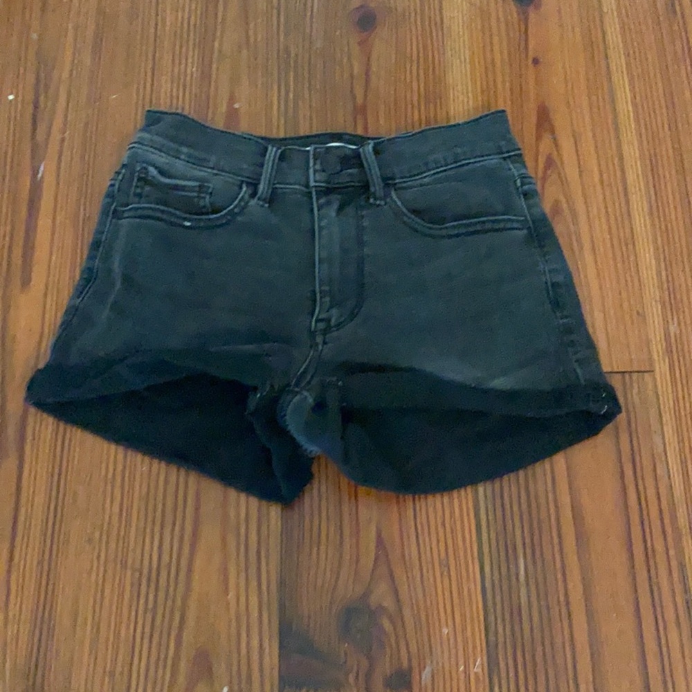 black shorts